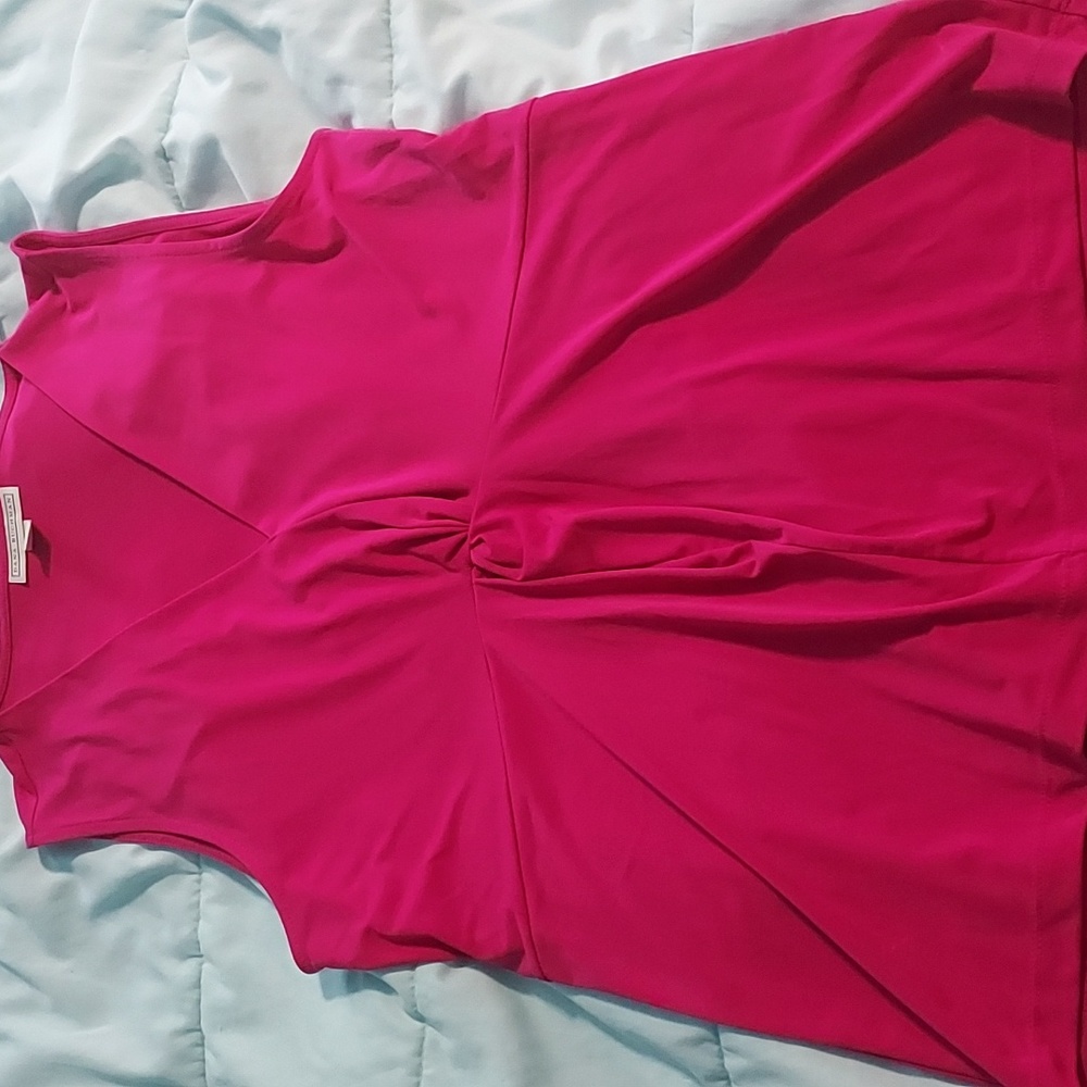 Pink v neck sleeveless m top
